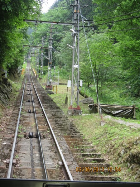 Funicular railway to get to Koya-san.