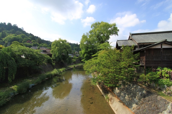 Takayama village lies along the banks of the Miya-gawa.