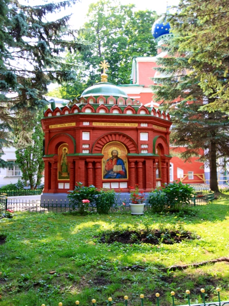 The chapel at the Pskov Monastery, built beside the fount where the sacred spring waters bubble up to the surface.