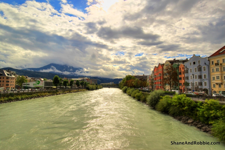 Innsbruck straddles the Inn River.