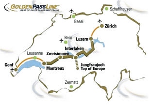 We did the final 2 legs of the 3-leg Golden Pass train journey today, from Interlaken to Zweisimmen then on to Montreux.